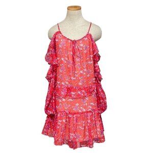 Adelyn Rae Dress Long Sleeve Red Floral Size X Small XS